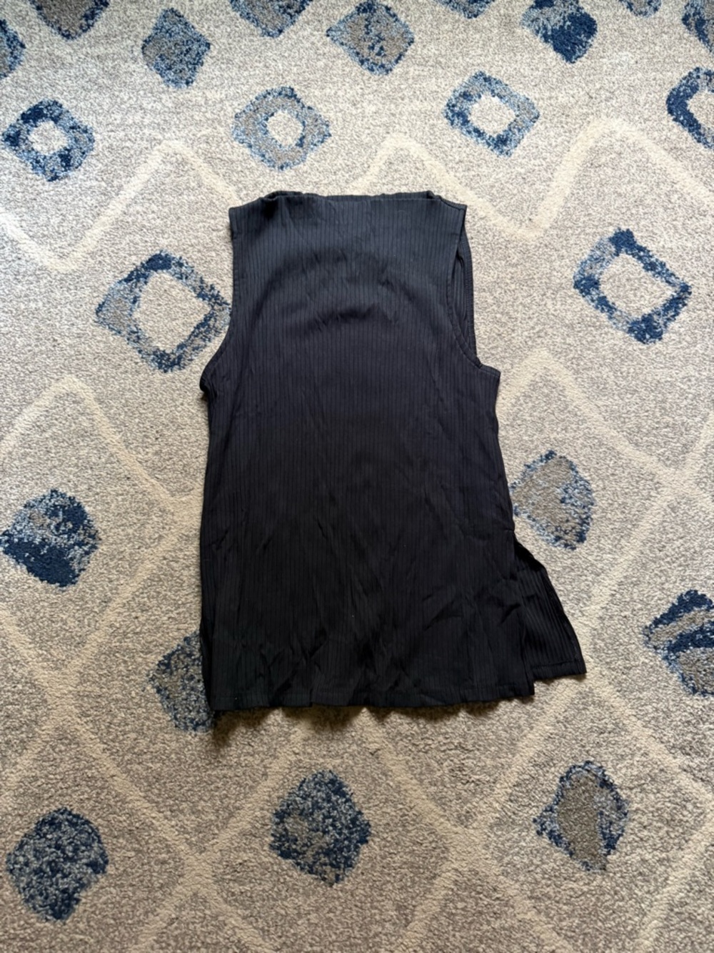 Old Navy Black Ribbed Sleeveless Tank
